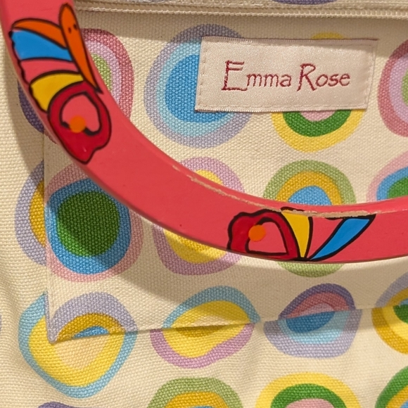 Pre-owned Vintage Vibrant Butterfly Woven Tote Bag - Picture 10 of 13